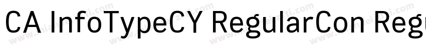 CA InfoTypeCY RegularCon Regular字体转换